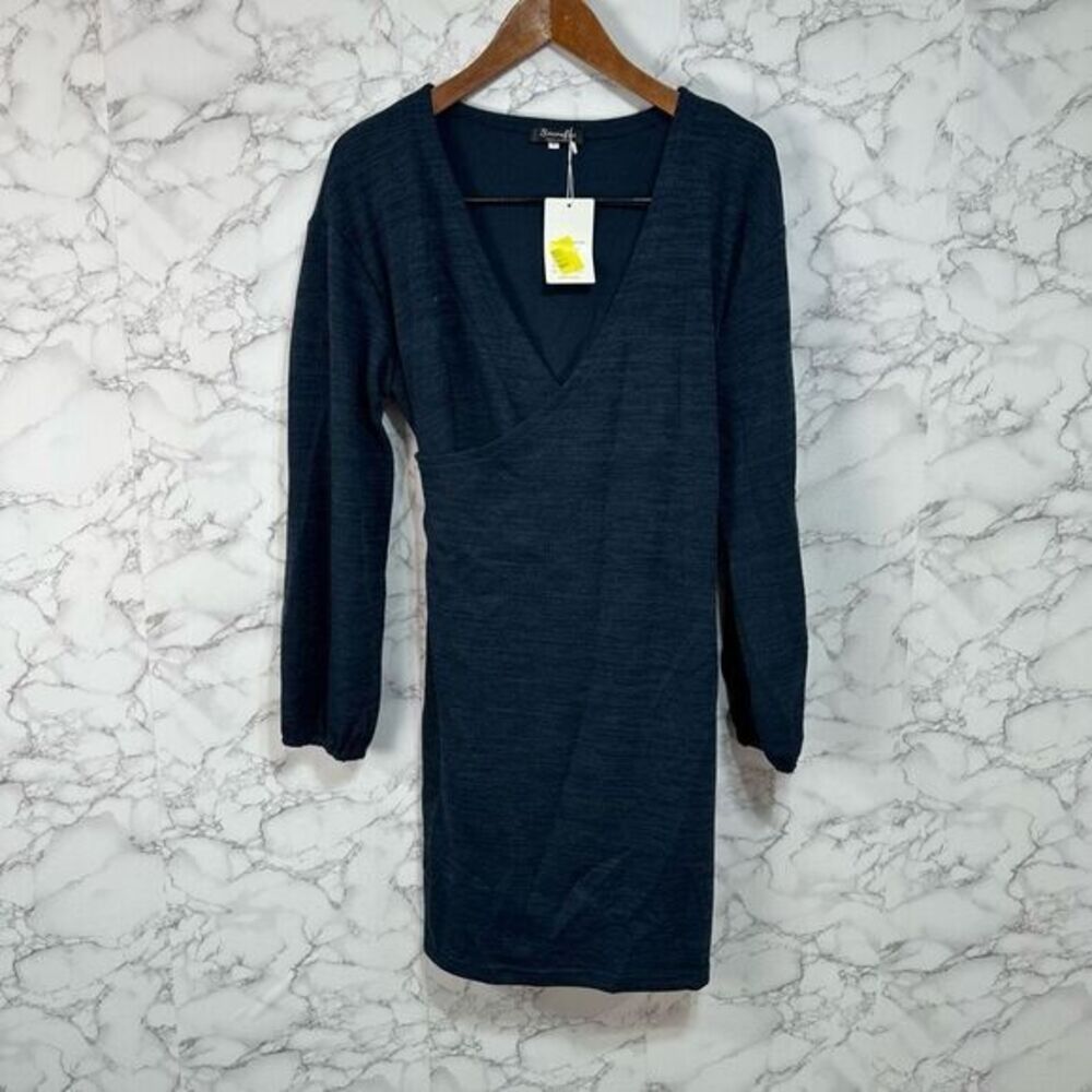 Sucrefas Boutique Women’s Wrap Dress sz XL Bishop Sleeve NEW #F509